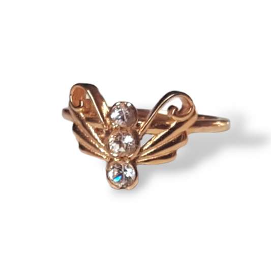 Art Deco Dragonfly Ring 9ct