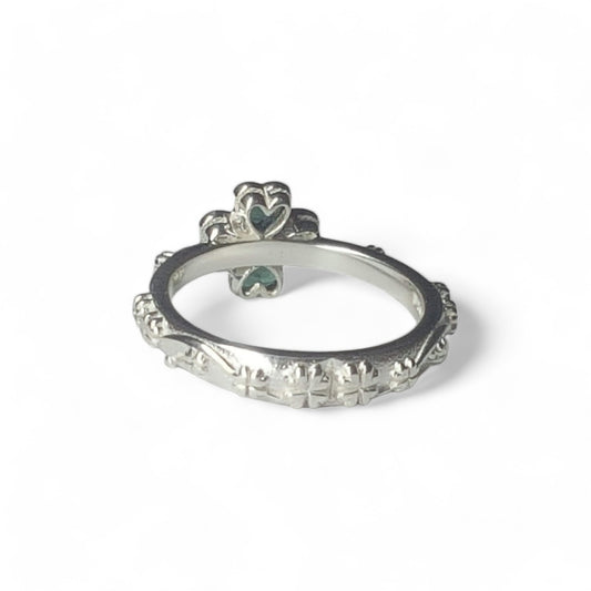 Botanical -Lucky Clover Stone Set Ring