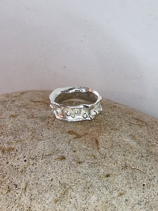 Sterling Silver Rock Pool Ring