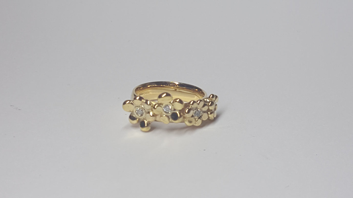 Botanical - Forget me Knot ring, using family gold- Made to order