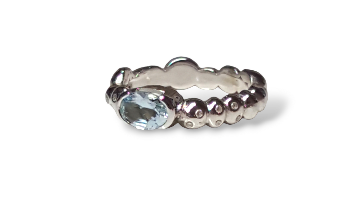 Ocean Pebbles Band 9ct set with Precious stones (not diamonds) Made2order